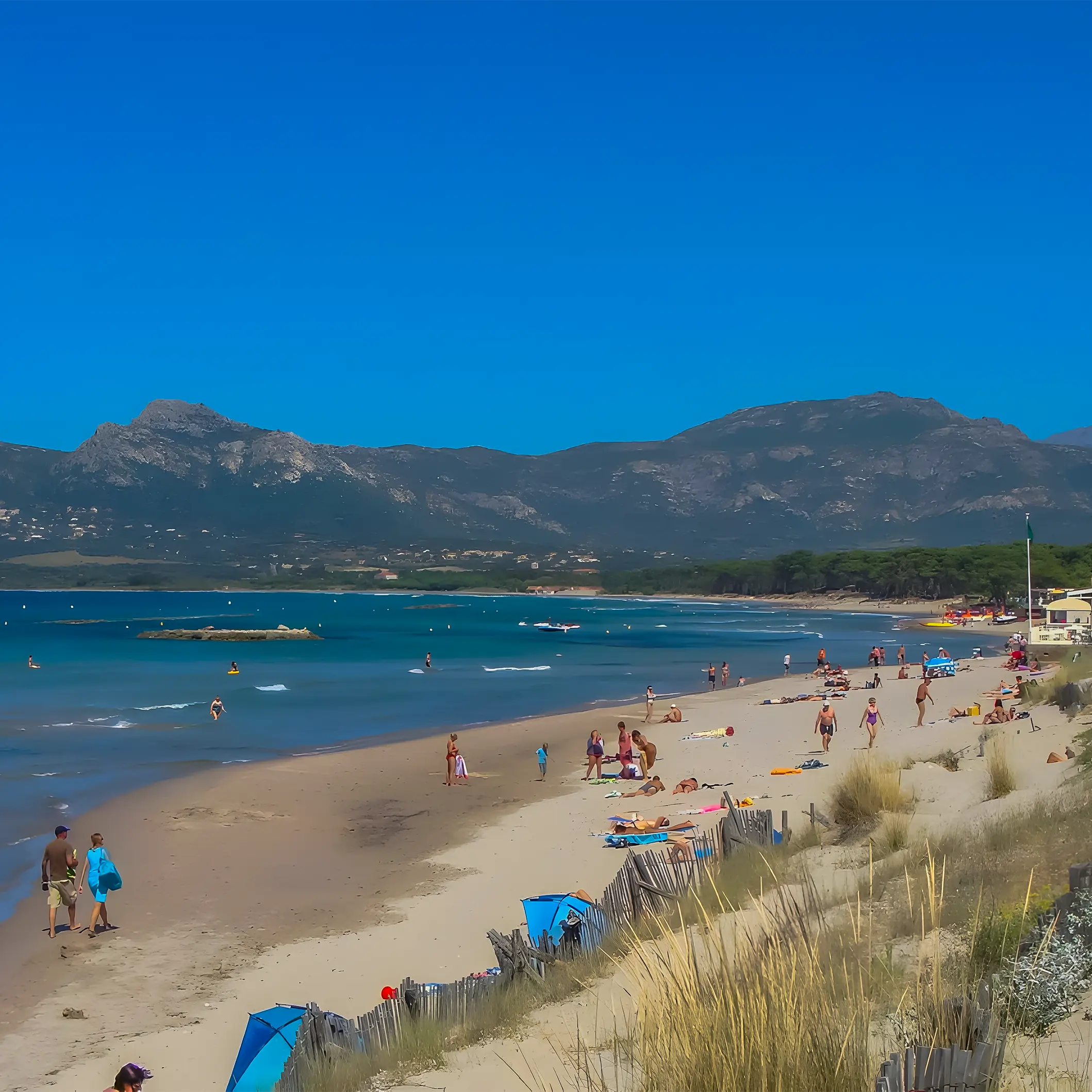 in der Nähe der Strände von Calvi