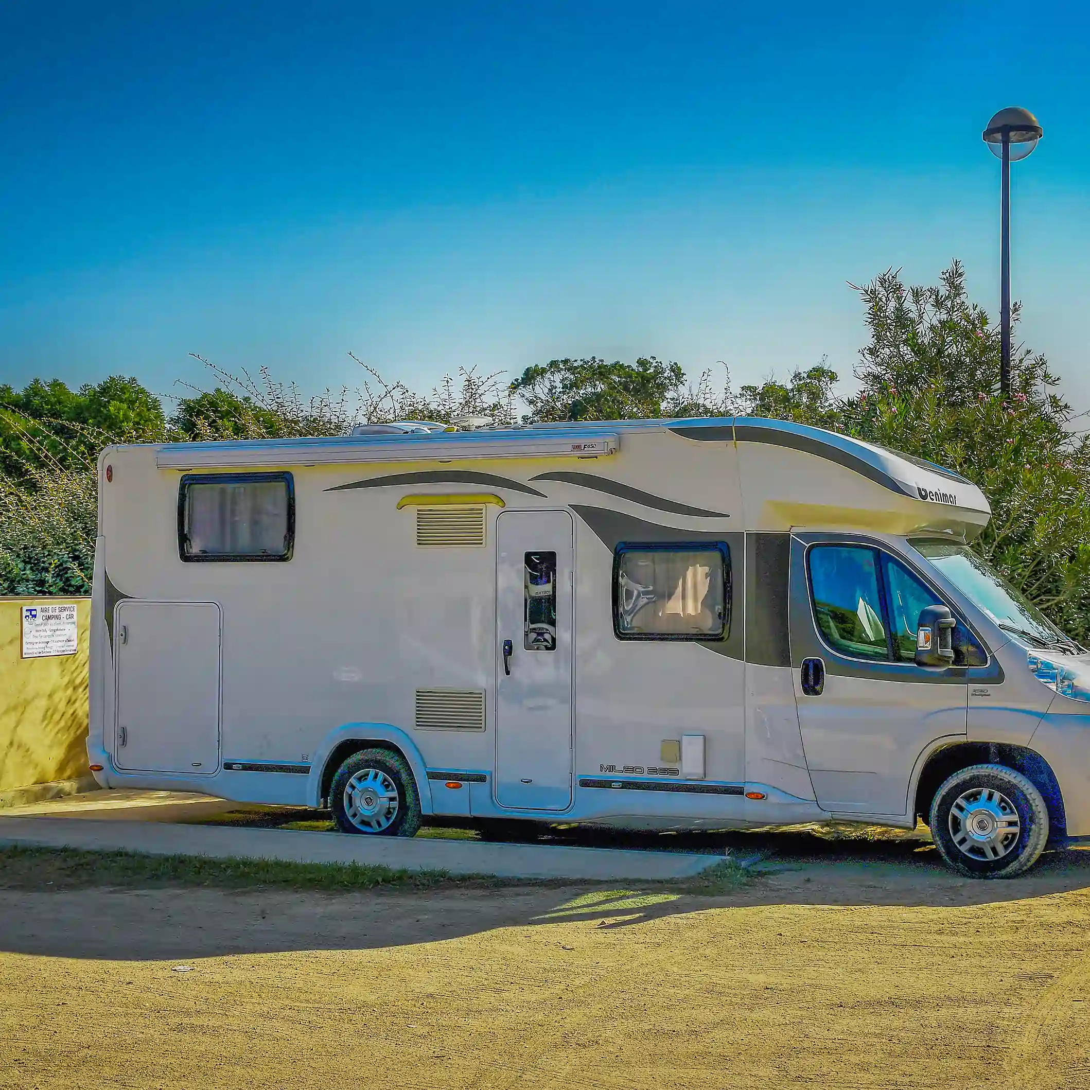 complete service area for camping cars camping bella vista calvi corse