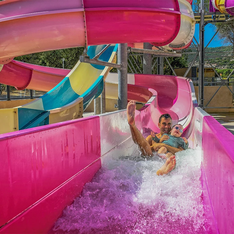 have fun on the slides at camping bella vista
