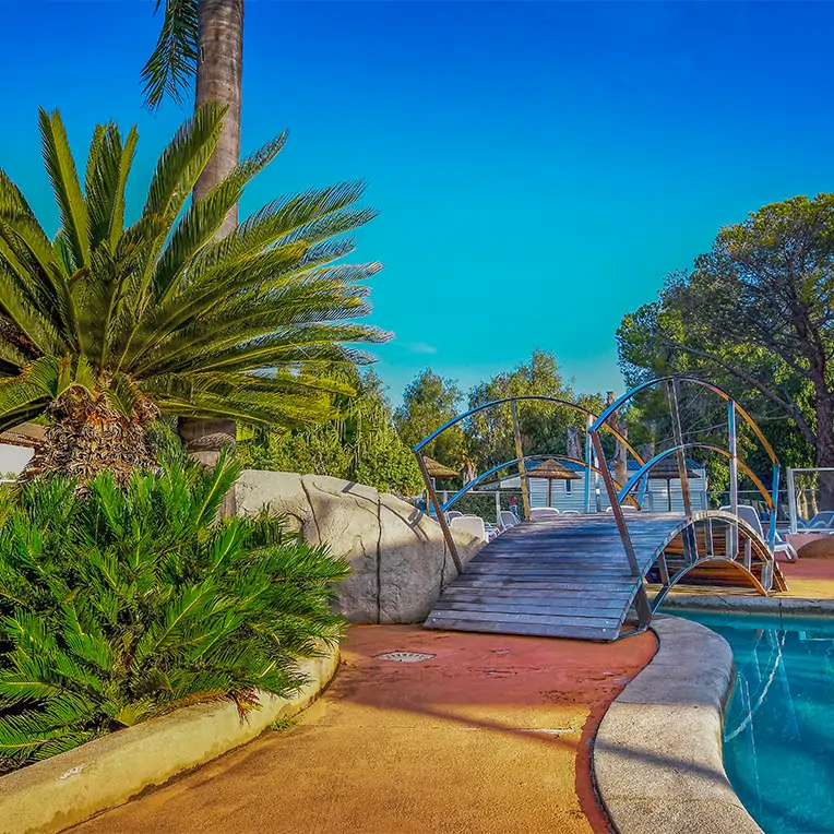 Wasserpark in der Residenz Les Castors in Calvi