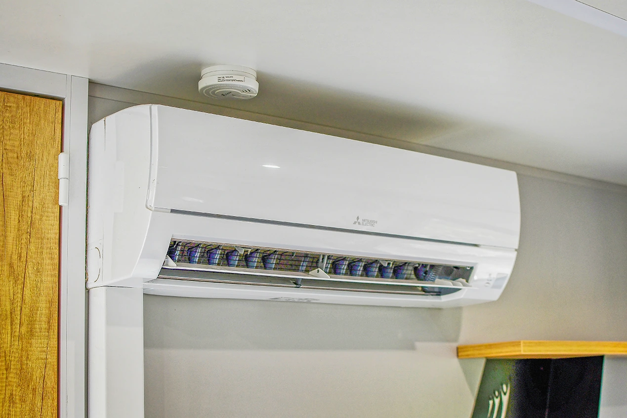 Die Unterkünfte auf dem Campingplatz Les Castors sind klimatisiert.