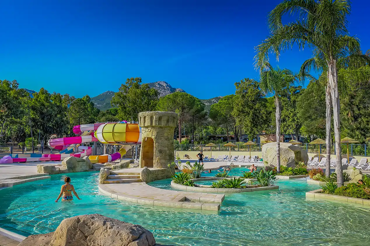incredible water park at our bella vista campsite in calvi