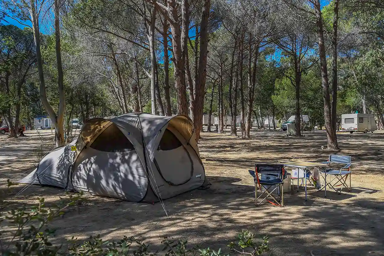 our tent pitches for rent in calvi camping bella vista