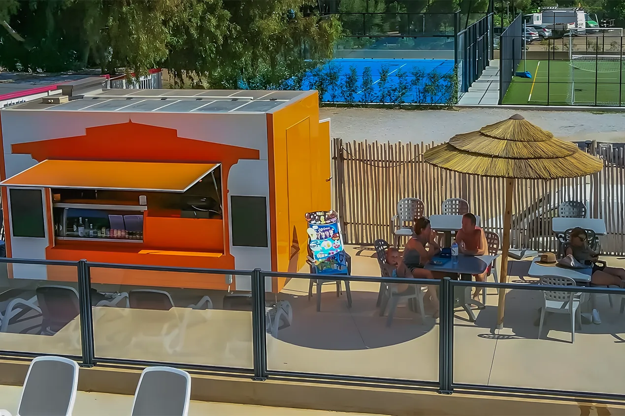 3-star snack bar services at the bella vista campsite in corsica